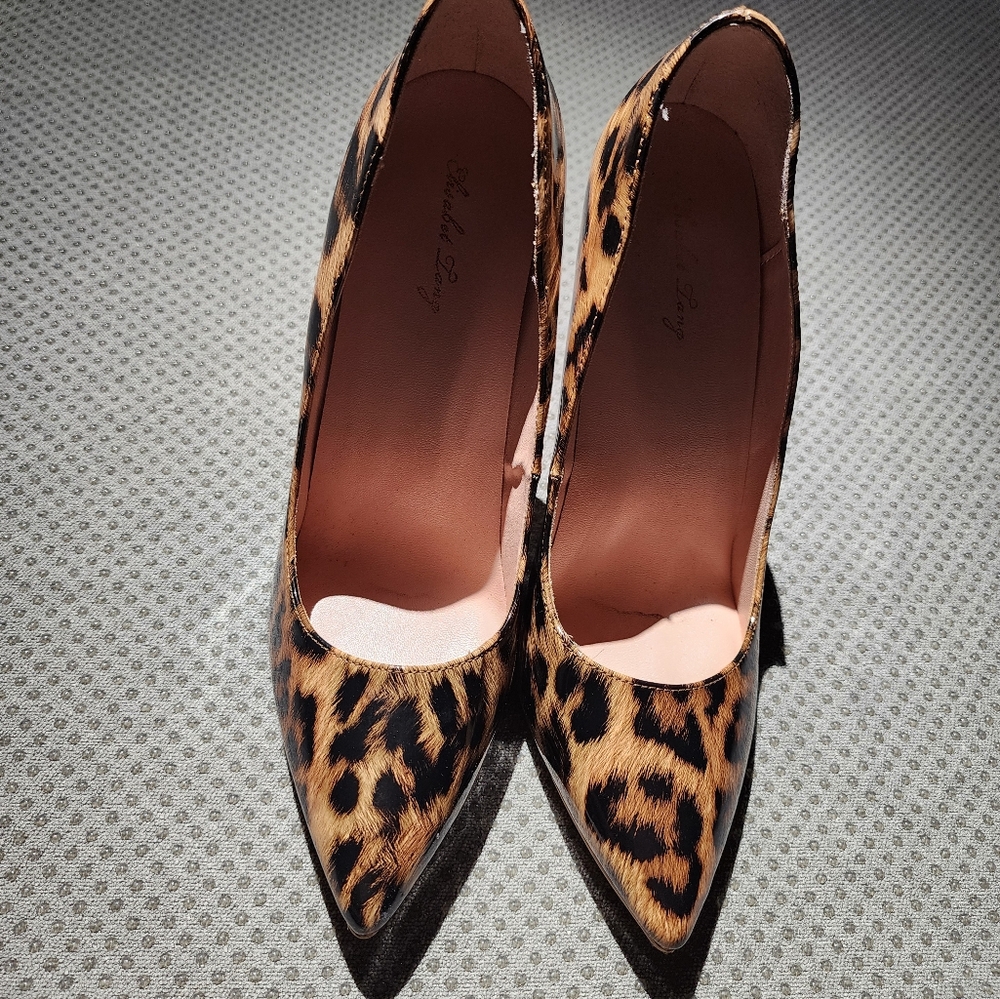 Leopard print high heels